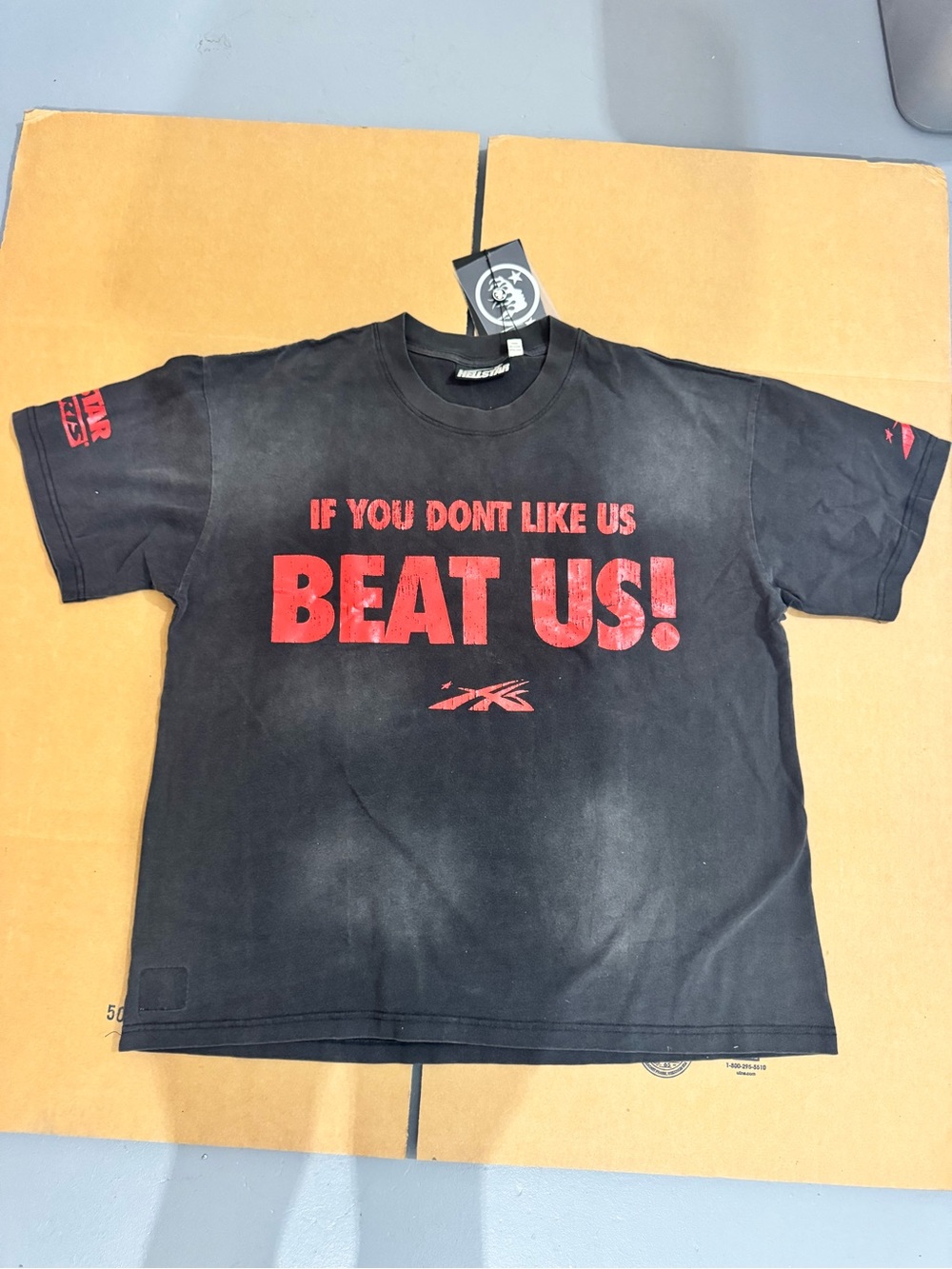 Reebok Black Short Sleeve Graphic Tee - 'Beat Us!'